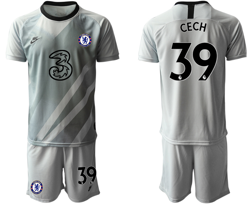Men 2021 Chelsea gray goalkeeper #39 soccer jerseys->chelsea jersey->Soccer Club Jersey